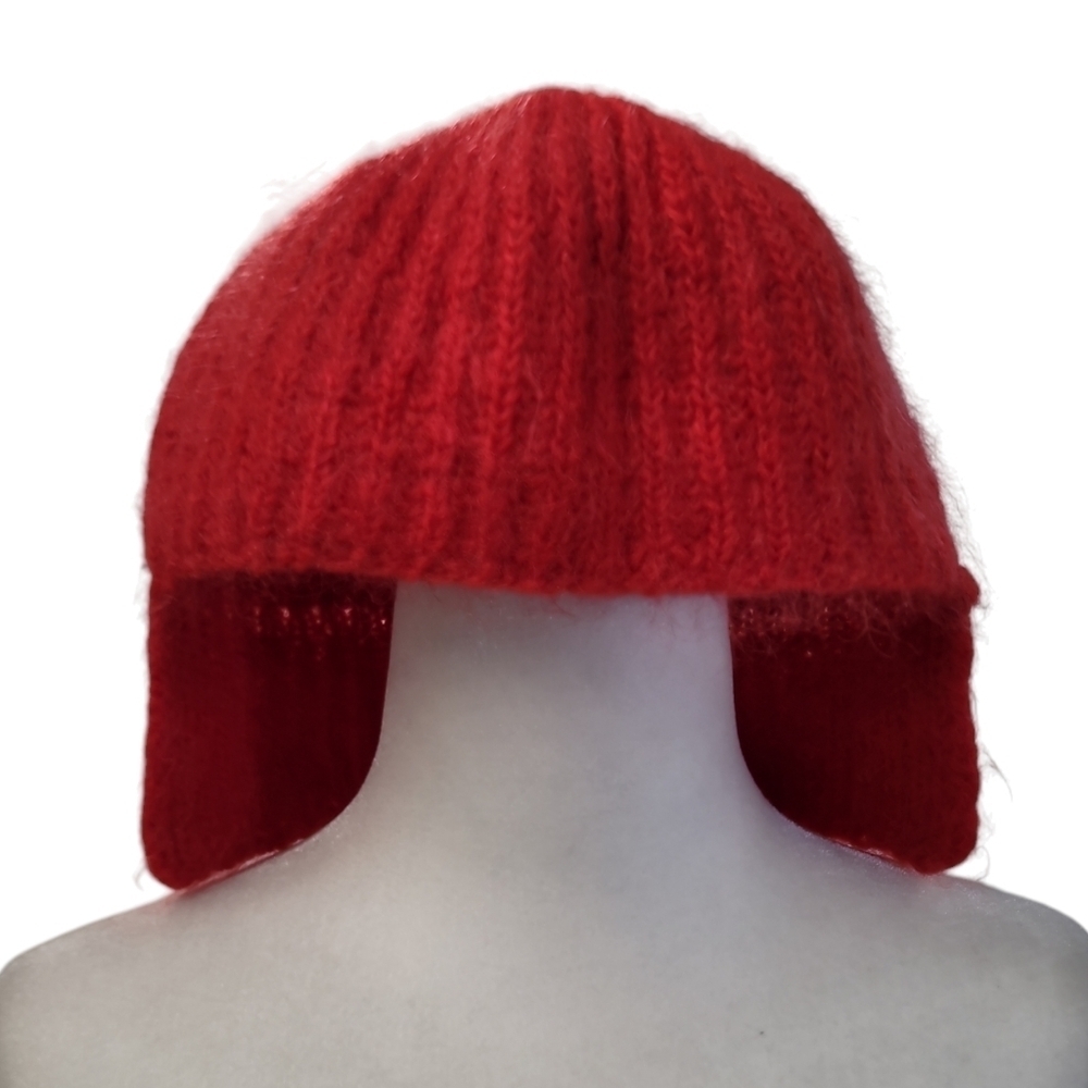 Reality Studio Angora/Wool knit assymetric  hat/tuque